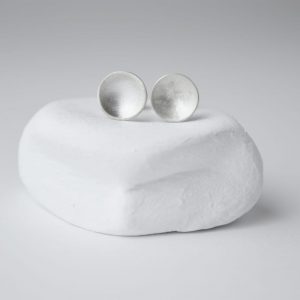 Sterling Silver Minimalist Concave Earrings
