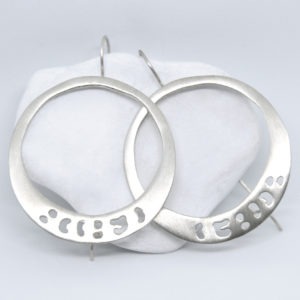 Sterling Silver Ancient Stencil Earrings