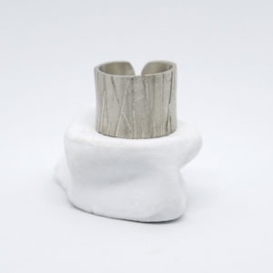 Sterling Silver Minimal Engraved Lines Ring