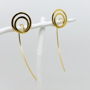 Gold Plated Duo Sphere Earring