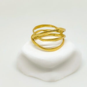 Gold Plated Fine Weave Ring