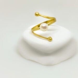 Gold Plated Celestial Pearl Ring