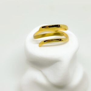 Gold Plated Triple Sweep Ring