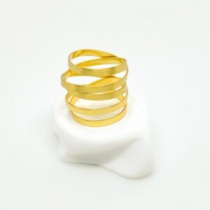 Gold Plated Coiled Ring