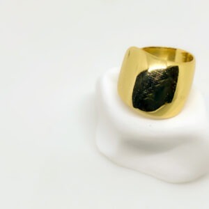 Gold Plated Tilt Effect Ring