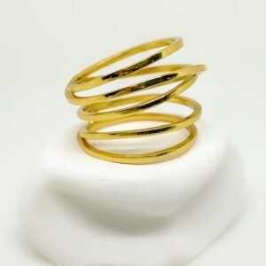Gold Plated Spiralled Ring