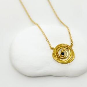 Gold Plated Helix Effect Tourmaline Necklace
