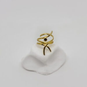 Gold Plated Barbed Tourmaline Ring