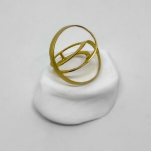 Gold Plated Geo-Sphere Ring