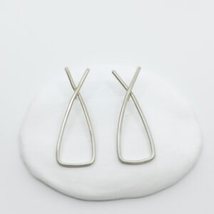 Sterling Silver Stylized Gamma Earring