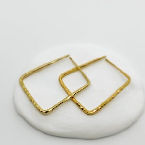 Minimal Textured Trapeze Earring