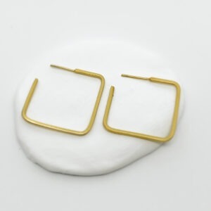 Minimal Open Square Earring