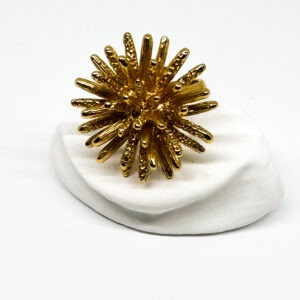 Sea Urchin Yellow Gold Plated Ring
