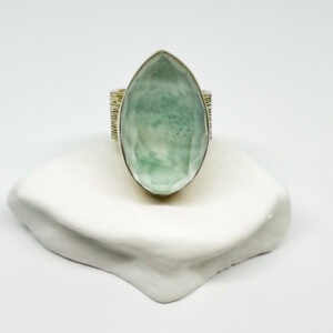 Luxurious Amazonite Gold Plated Ring