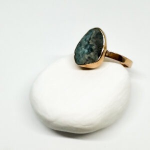 Oval Shaped Rose Gold Plated Apatite Ring