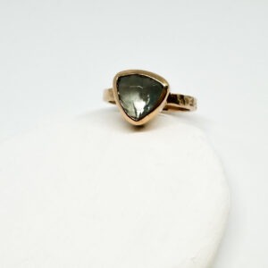 Exquisite Rose Gold Plated Aquamarine Ring