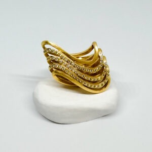 Elegant Gold Plated Zircon Ring