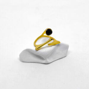 Abstract Lines Tourmaline Ring