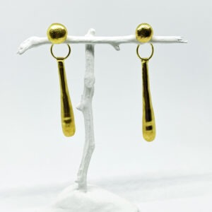 Gold Plated Long Drop Earrings