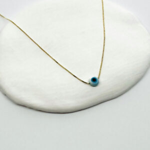 Delicate Eye 14K Gold Necklace