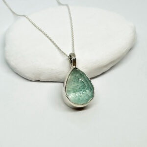 Luxurious Sterling Silver 925 Teardrop Amazonite Necklace