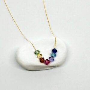 Colourful Rainbow 14K Gold Necklace