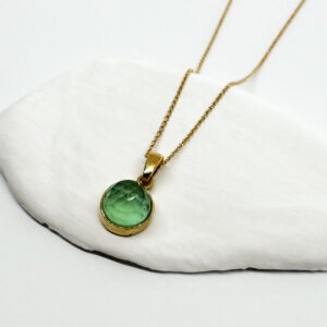 Stunning Gold Plated Chrysoprase Necklace
