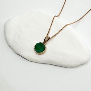 Stunning Rose Gold Plated Malachite Necklace