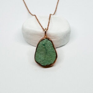 Beautiful Chrysoprase Rose Gold Plated Necklace