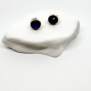Timeless Rose Gold Plated Lapis Lazuli Earrings