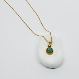 Timeless Gold Plated Amazonite Necklace