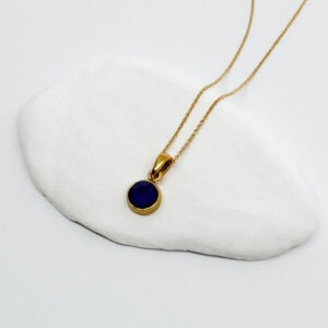 Timeless Gold Plated Lapis Lazuli Necklace