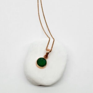 Timeless Rose Gold Plated Malachite Necklace