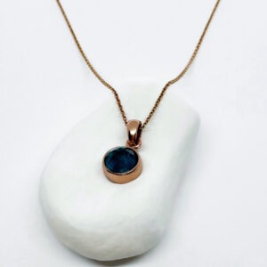 Timeless Rose Gold Plated Lapis Lazuli Necklace