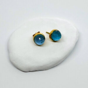 Delightful Gold Plated Turquoise Earrings