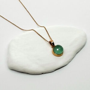 Stunning Rose Gold Plated Chrysoprase Necklace